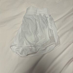 white hotty hot lululemon shorts